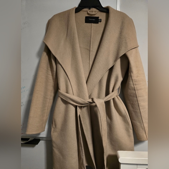 Tahari Wool Coat w/ tie belt - Picture 8 of 12